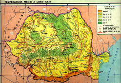 Temperatura medie a lunii iulie